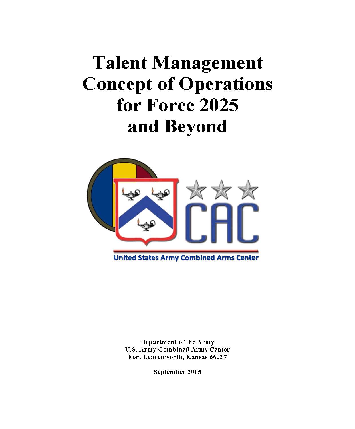Talent Management Concept of Operations 2025